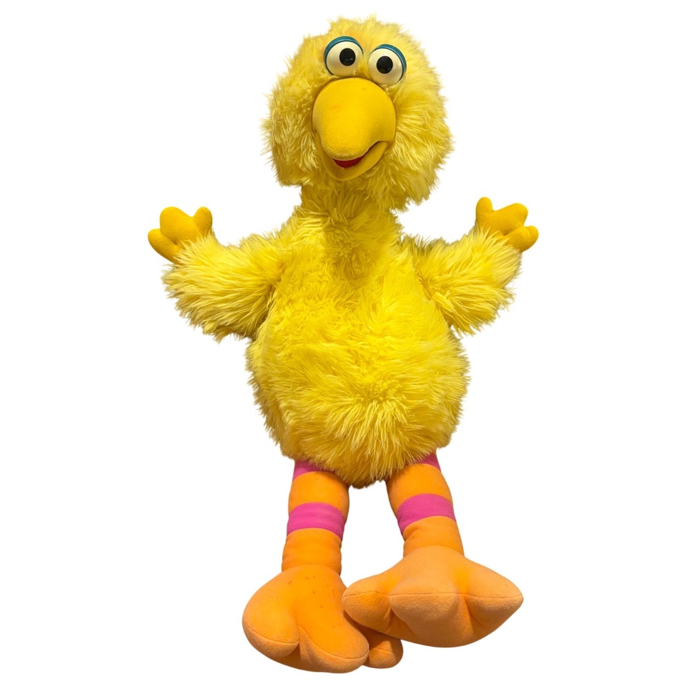 Vtg 1985 Sesame Street Big Bird Push Jumbo 31" Hasbro Softies Muppets w/ Tags
